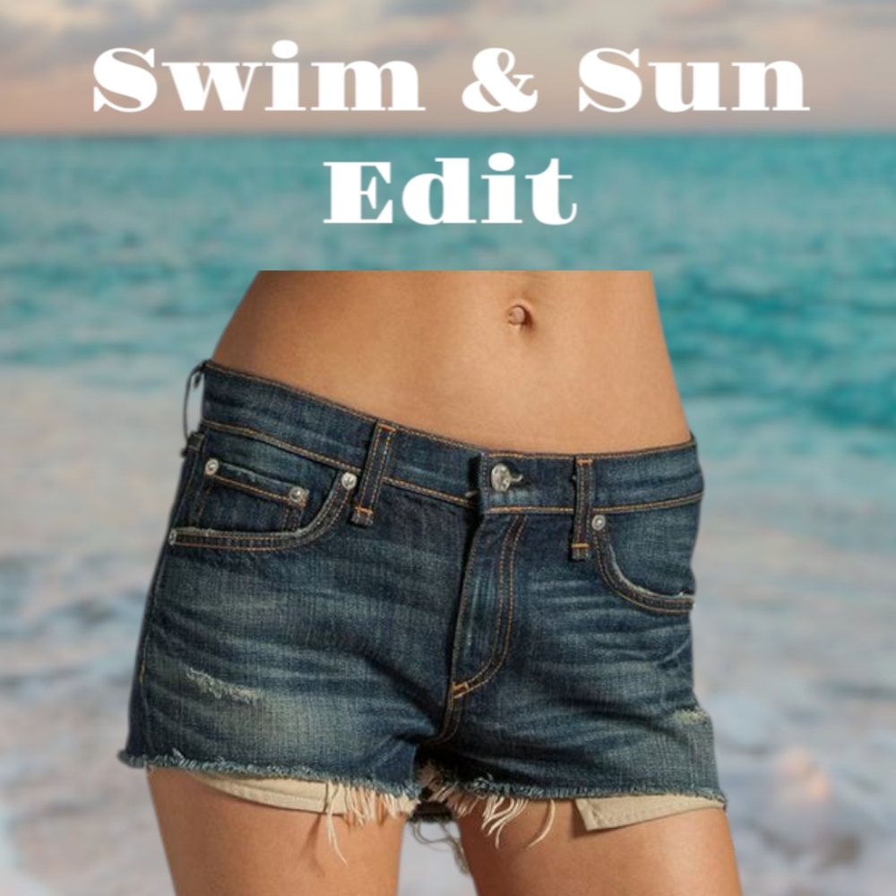 rag & bone Blue Jean Shorts